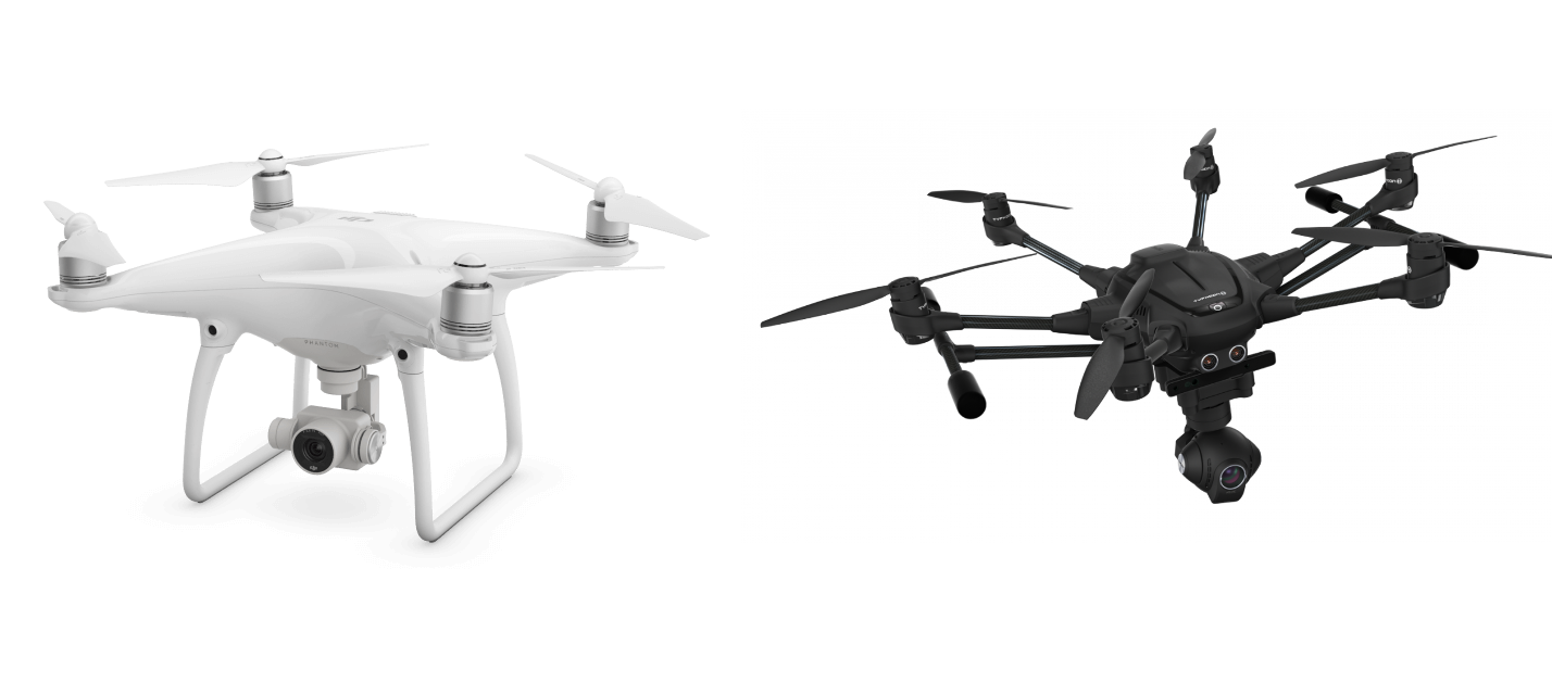 DJI Phantom 4 vs Yuneec Typhoon H